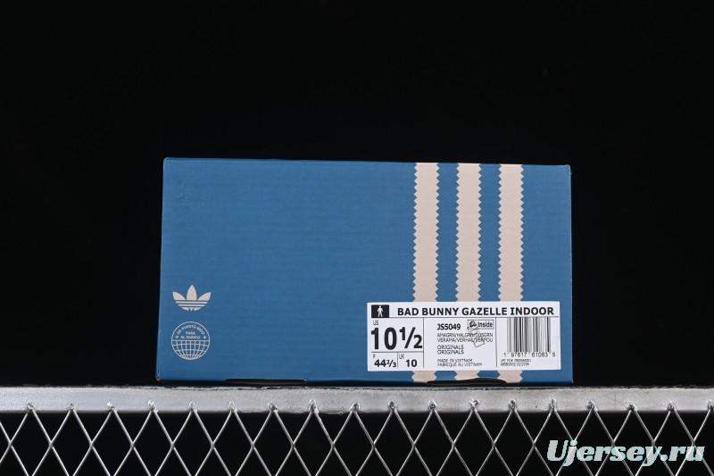 Adidas Bad Bunny x Adidas Gazelle Indoor Retro Casual Slip-Resistant Wear-Resistant Low-Top Skate Shoes - JS5049