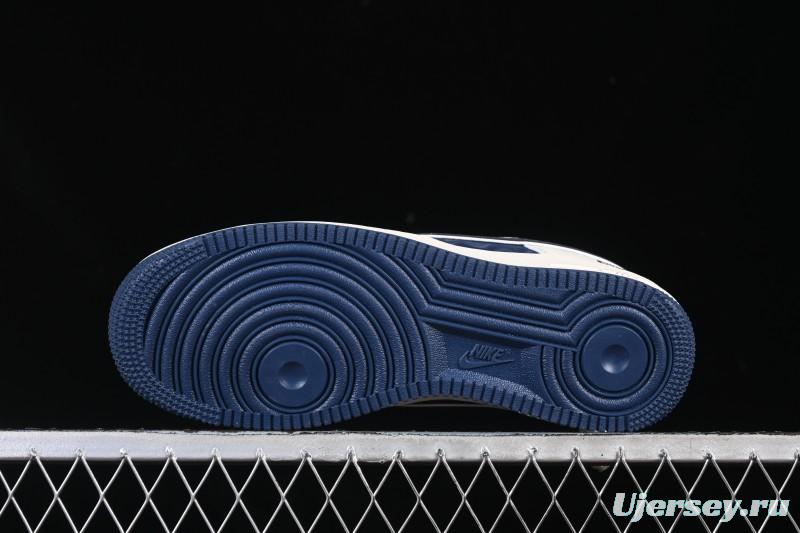 Nike Air Force 1'07 Low Supreme Co-branded Ripple Beige Blue Casual Skate Shoes - XY2025-001