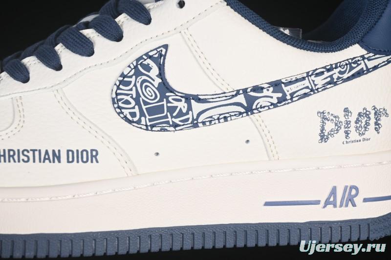 Nike Air Force 1 '07 Low Dior Collaboration Milan Embroidery Low-Top Casual Sneakers - XD2588-608