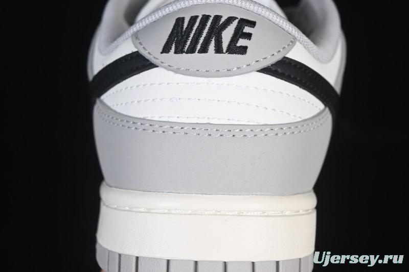 Nike SB Dunk Low White Black Grey Low-Top Casual Skate Shoes - IB3079-101