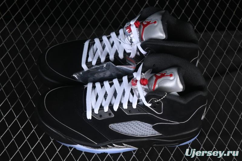 Nike Air Jordan 5 Black Metallic Reimagined Retro Basketball Shoes - HF3975-001