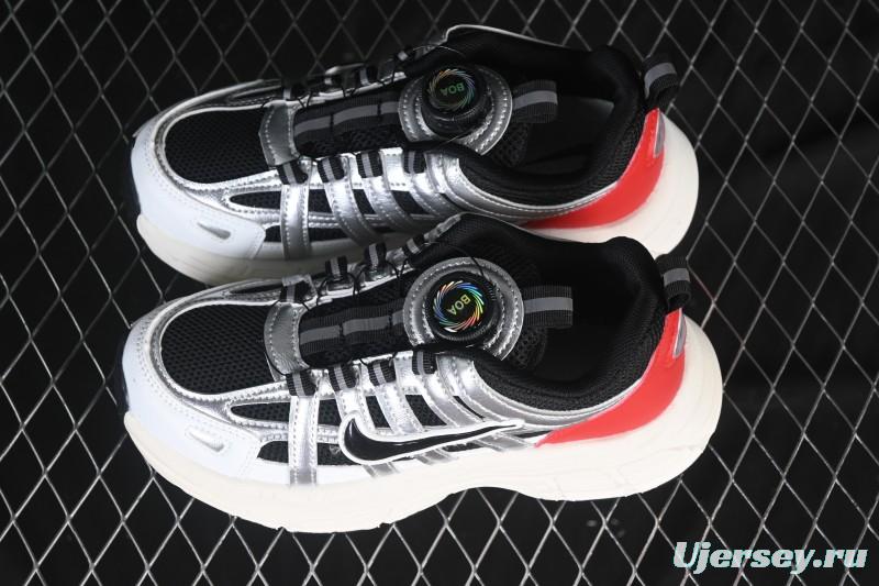 Nike P-6000 Retro Casual Sports Kids Shoes - Silver Red Black Swoosh