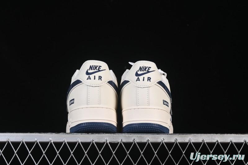 Nike Air Force 1'07 Low Supreme Co-branded Ripple Beige Blue Casual Skate Shoes - XY2025-001