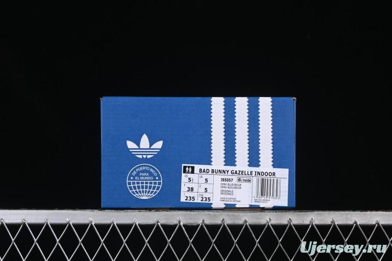 Adidas Bad Bunny Gazelle Indoor Retro Casual Slip-Resistant Wear-Resistant Low-Top Skate Shoes - JS5057