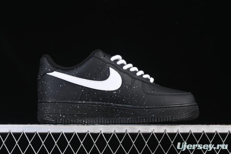 Nike Air Force 1'07 Low Two-Dimensional Theme Black Space Casual Sneakers - ZH0316-101