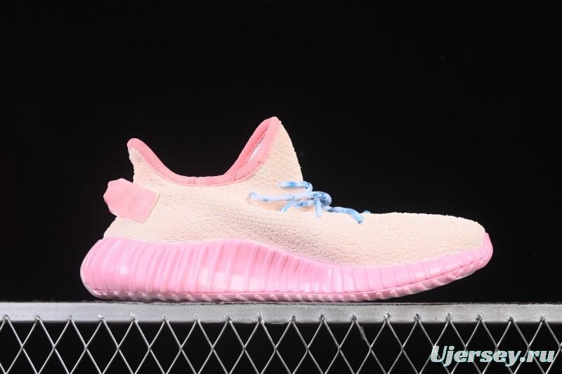 Adidas Yeezy 350 Boost V2 Running Shoes with Pink Watermelon Design - CP9366