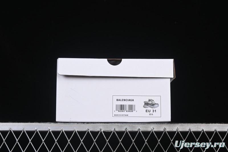 Balenciaga Silver Anti-Slip Casual Kids Shoes - J.C3