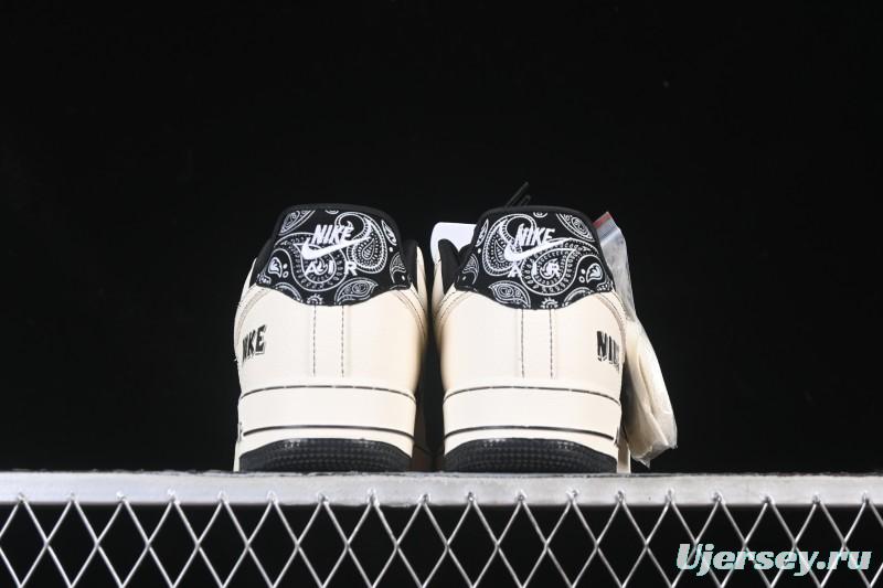 Nike Air Force 1'07 Low Cashew Flower Classic White Black Low-Top Casual Sneakers - ZD1988-005