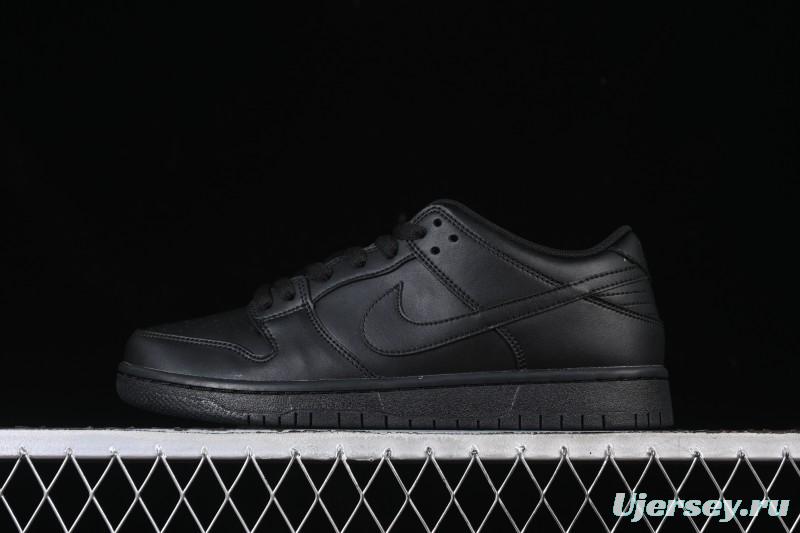 Nike SB Dunk Low Pro ISO Triple Black Skate Shoes - FJ1674-001