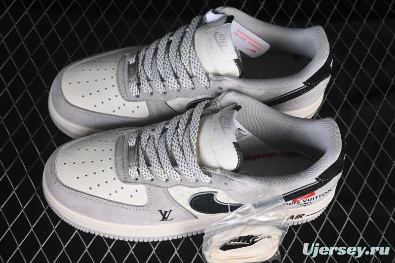 Nike Air Force 1 '07 Low LV Collaboration Pig Eight Rice Gray Black Casual Sneakers - MZ9588-810