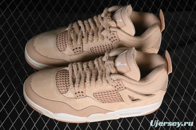 Nike Air Jordan 4 Retro Cozy Girl Warm Yellow Sneakers - HV0823-200