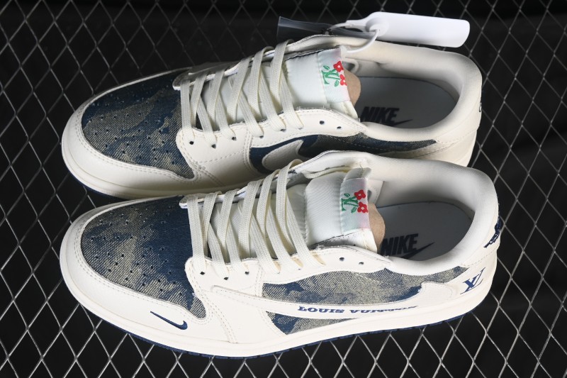 Nike Travis Scott x Fragment Design x Air Jordan 1 Low OG SP AJ1 Low Top Casual Sneakers - LD2028-044