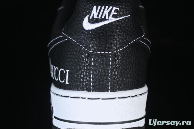 Nike Air Force 1 '07 Low Gucci Collaboration Litchi Grain Print Casual Sneakers - AH8462-002