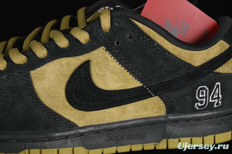 Nike Supreme Dunk SB Dunk Low Brown Yellow Casual Skate Shoes - HQ8487-300