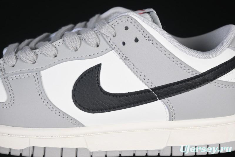 Nike SB Dunk Low White Black Grey Low-Top Casual Skate Shoes - IB3079-101
