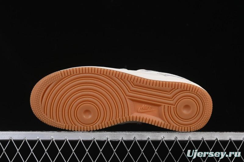 Nike Air Force 1 '07 Low Gucci Collaboration Smoke Grey Gum Low-Top Casual Sneakers - DK0188-084