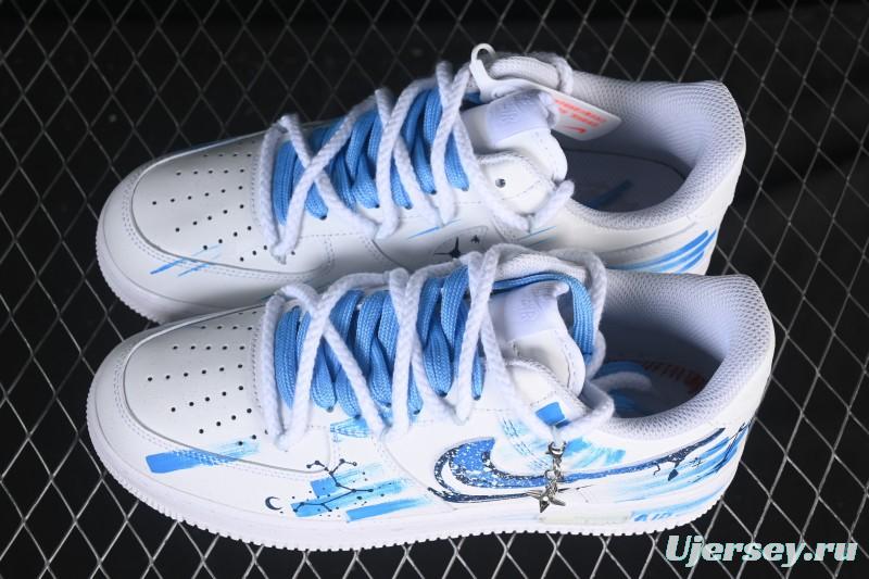Nike Air Force 1 '07 Low Sagittarius Hand-Painted Doodle Zodiac Series Low-Top Casual Sneakers - 11231221