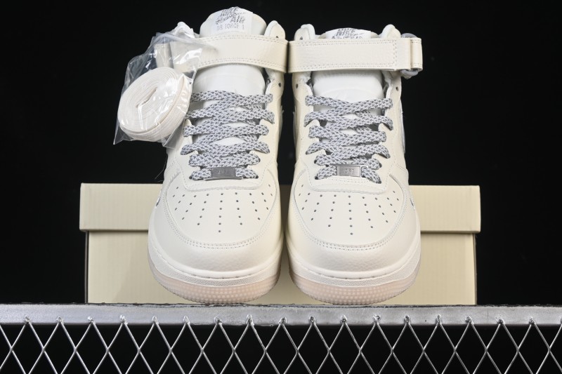 Nike Air Force 1 Mid Light Gray Two-Tone Sole All-Star Starry Sky Mid-Top Casual Skate Shoes - XL0236-232
