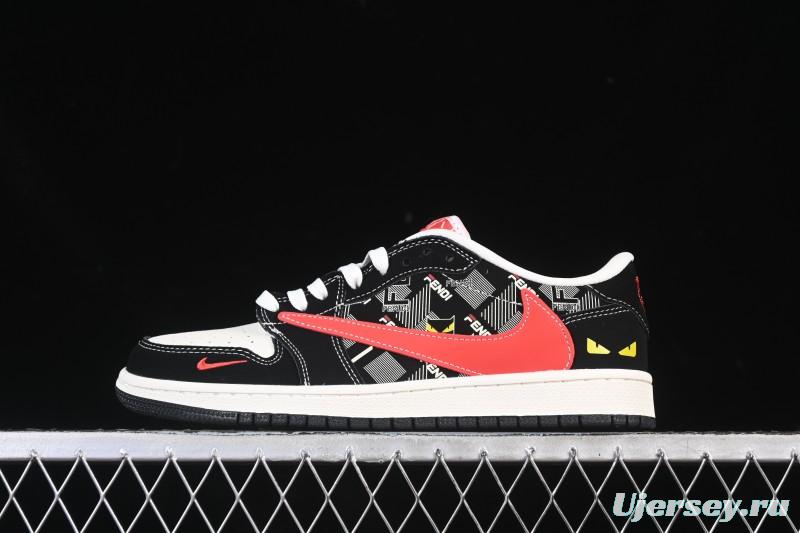 Nike Travis Scott x Fragment Design x Air Jordan 1 Low OG SP AJ1 Low Top Casual Sneakers - XS2025-078