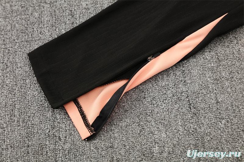 Player Version 25/26 France Black Half Zipper Jacket+Long Pants