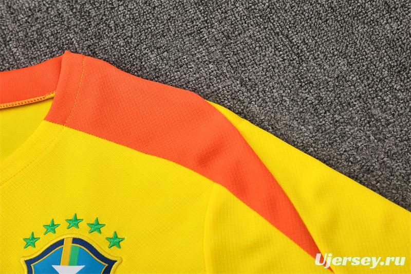 25/26 Brazil Yellow with XS Short Sleeve+Soccer Shorts