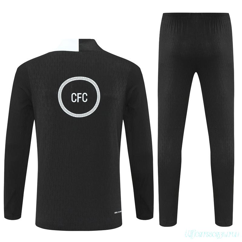 Player Version 25/26 Chelsea Black T90 Half Zipper Jacket+Long Pants