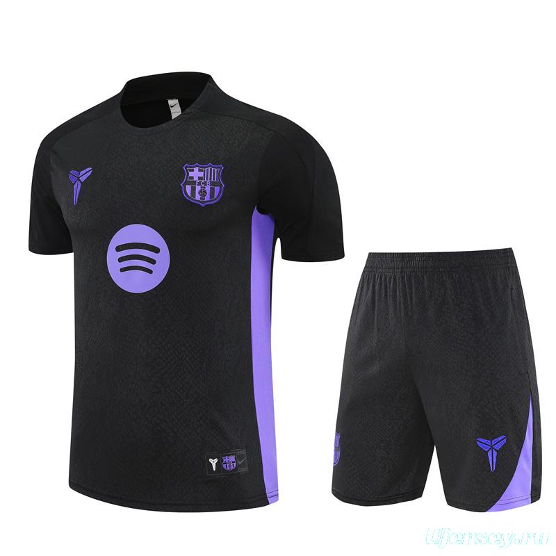25/26 Barcelona Black Joint Edition with XS Short Sleeve+Soccer Shorts
