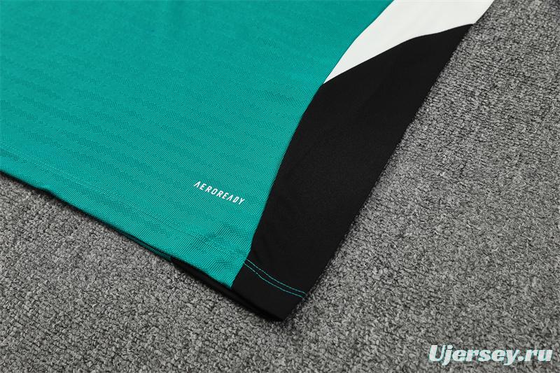 Player Version 25/26 Liverpool Green AD on Both Sleeves Half Zipper Jacket+Long Pants