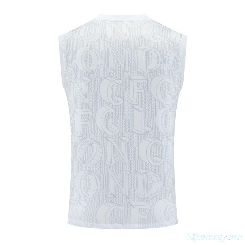25/26 Chelsea White Vest Jersey+Shorts
