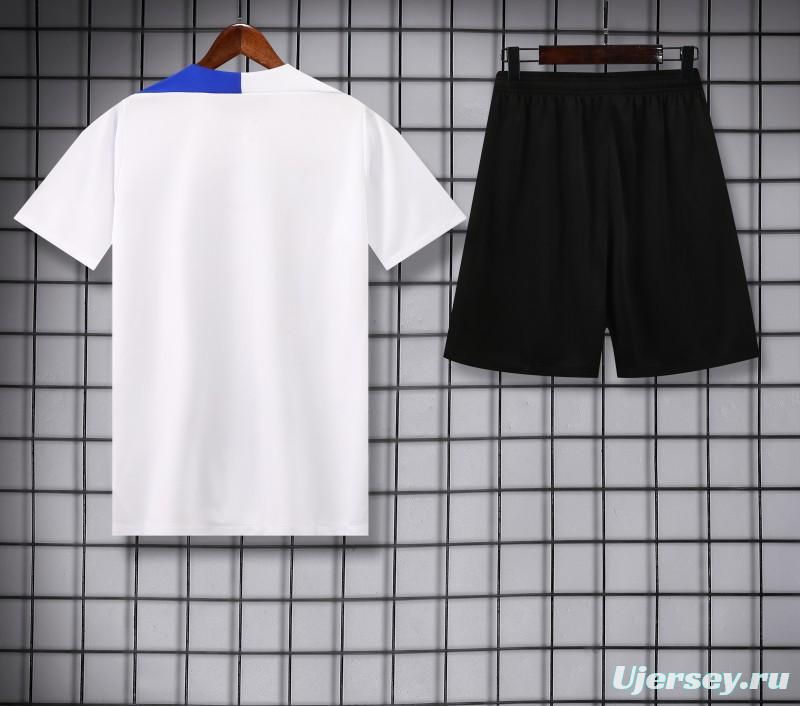 25/26 PSG White Short Sleeve Jersey+Shorts