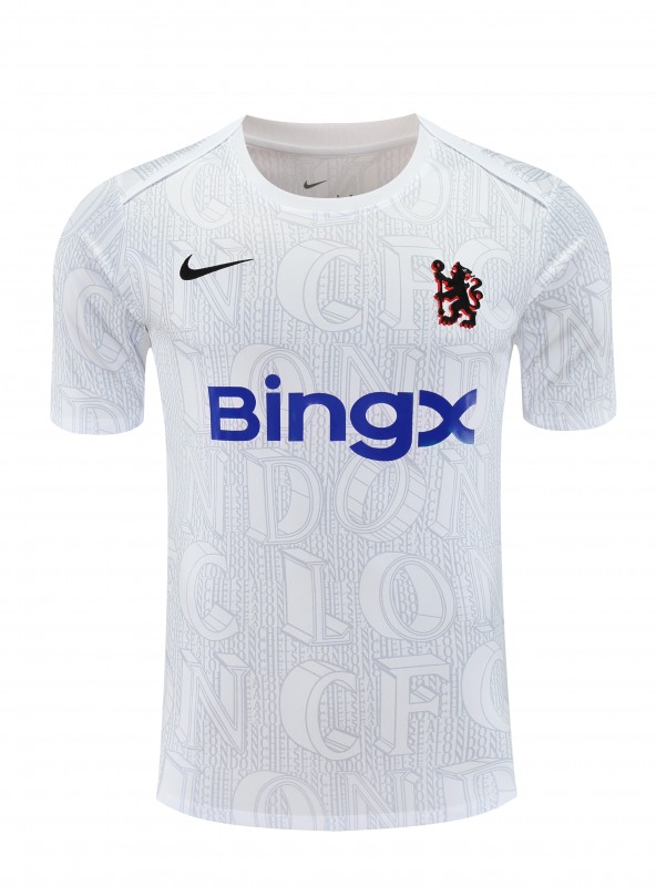 25/26 Chelsea White Short Sleeve Jersey+Shorts
