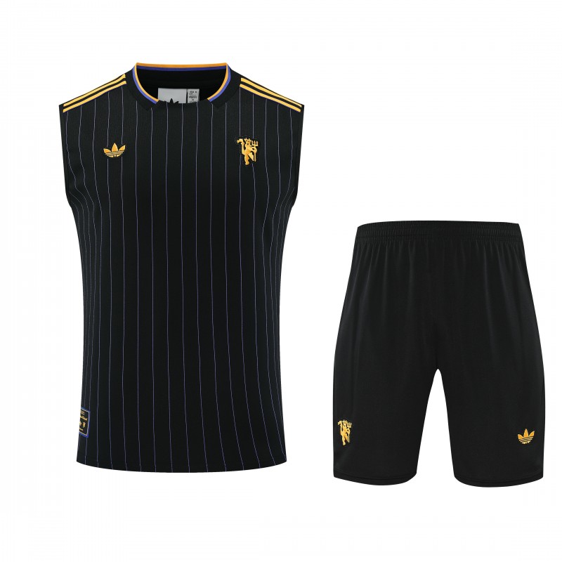 25/26 Manchester United Adidas Original Wine Vest Jersey+Shorts