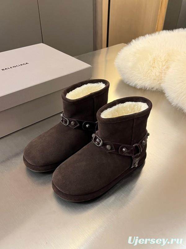 Balenciaga Fall Winter New Buckle Studded Snow Boots - LY00300