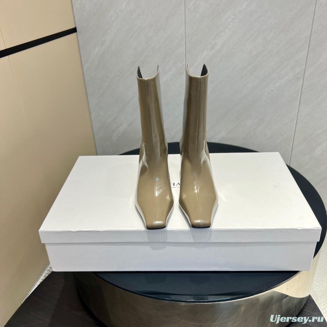 Khaite 2025 SS Collection Square Toe Slip-On Ankle Boots - KFY00390