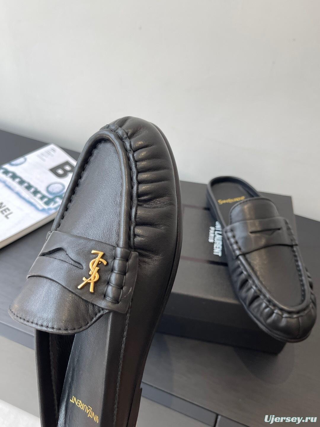 Saint Laurent Classic Loafer Mule Flats - KFY00320