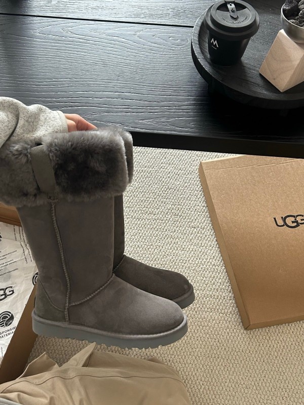 UGG 2025/SS High Boot Snow Boots with Faux Fur Collar - AS00370