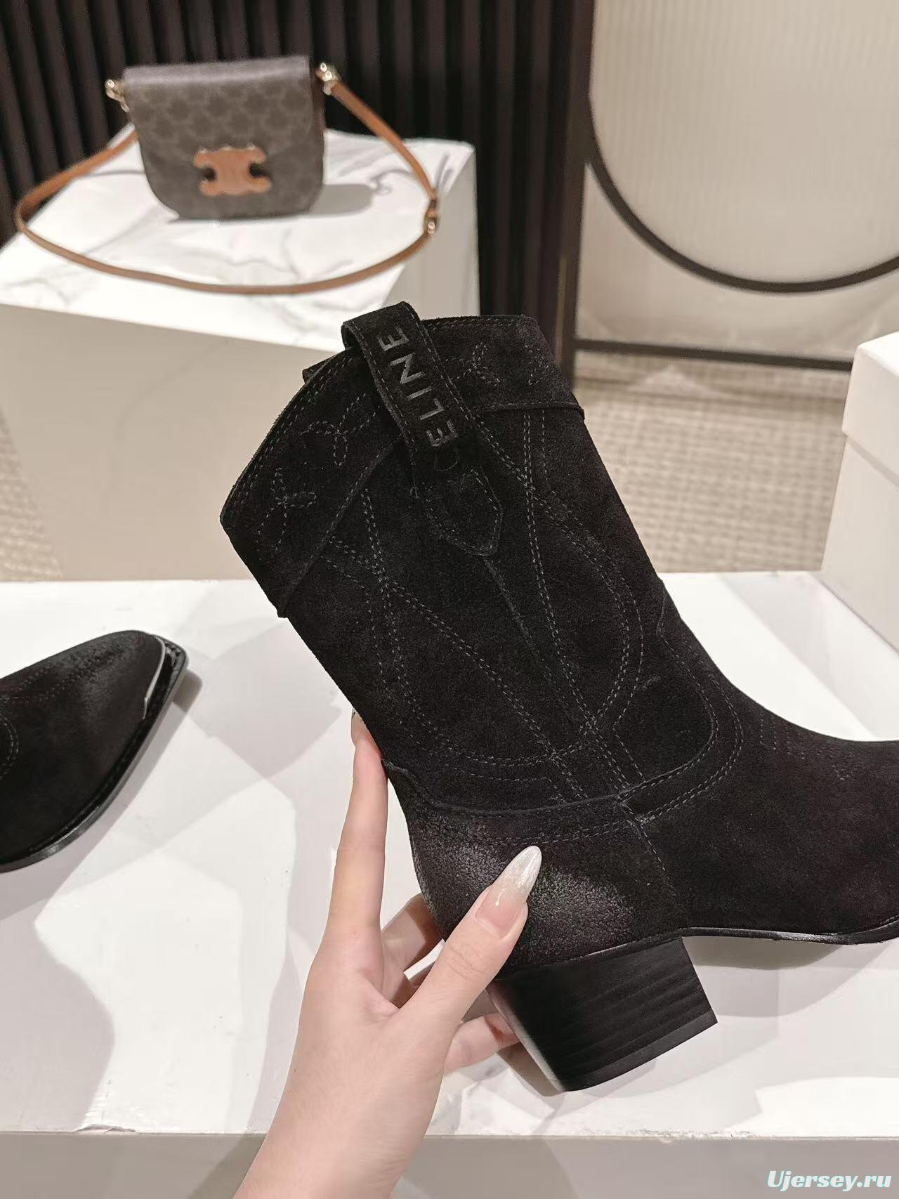 CELINE 2025 SS Fashion Boots with Arch of Triumph Logo - LY00440