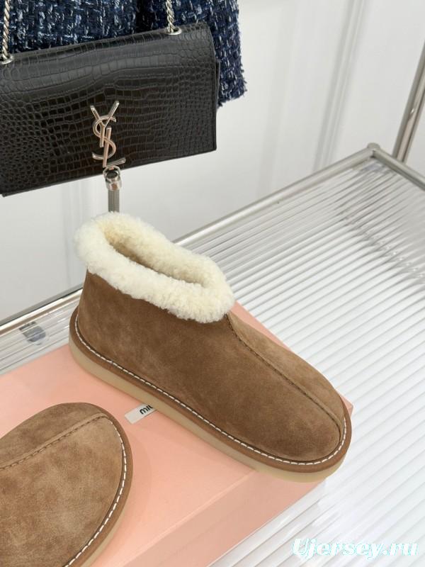 Miu Miu Retro Shearling Platform Snow Boots - KFY00300