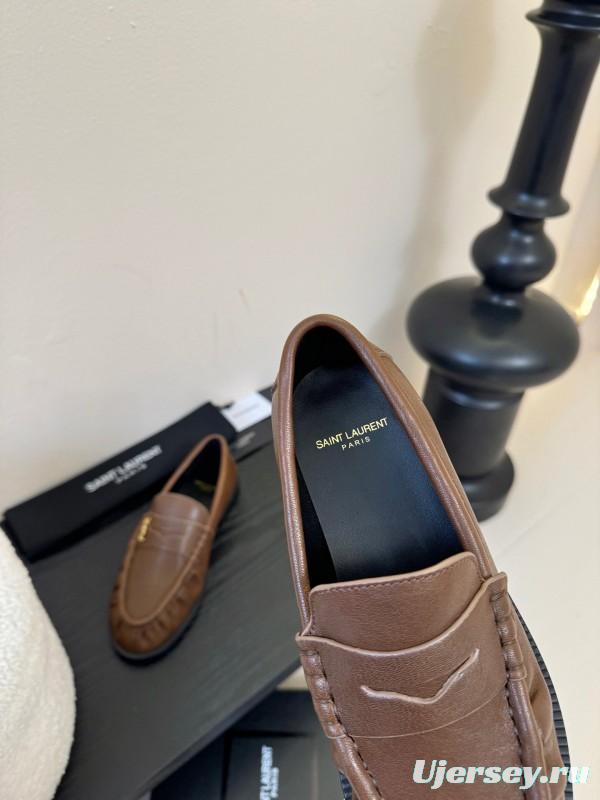 Saint Laurent Classic Loafer Leather Shoes - KFY00350