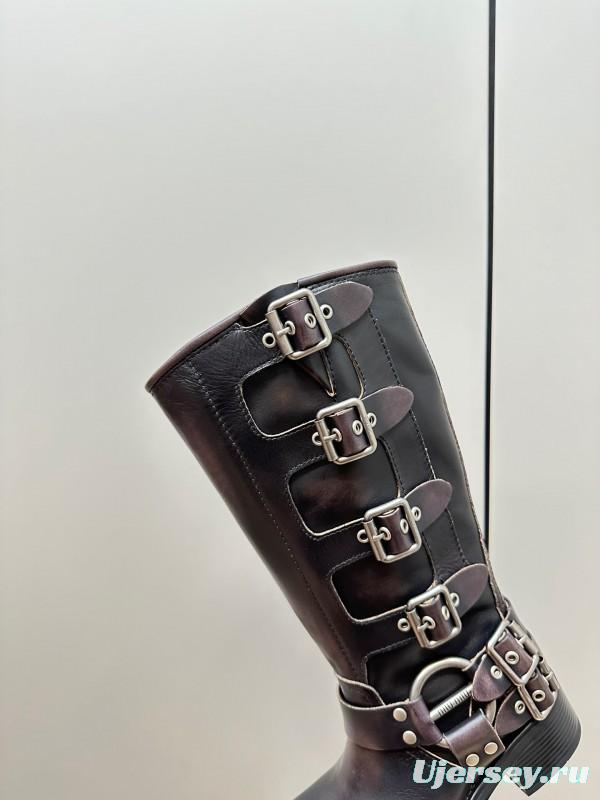 Miu Miu Fall/Winter 2025 Limited Edition Punk Style Martin Boots - LY00500