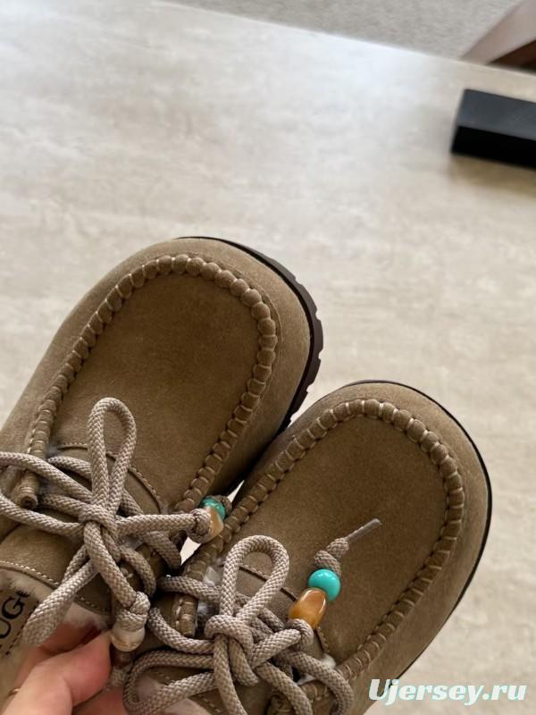 UGG Fall Winter New Potato Wool Slippers Retro Acrylic Buckle Decoration - KFY00250