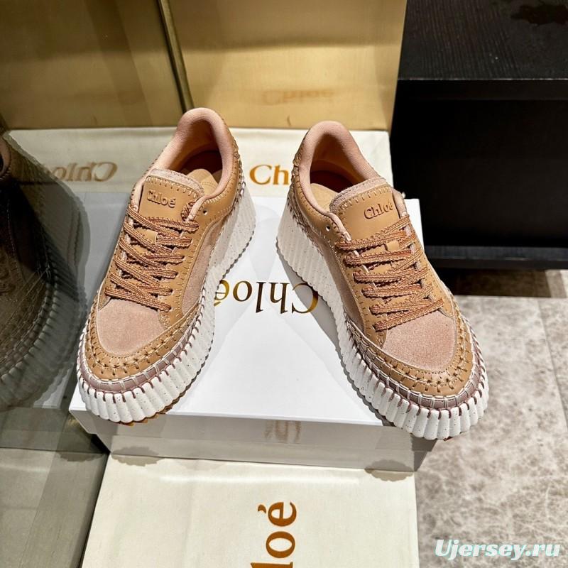 Chloe 2025/SS Hand-Stitched Mark Line Casual Shoes - LY00350