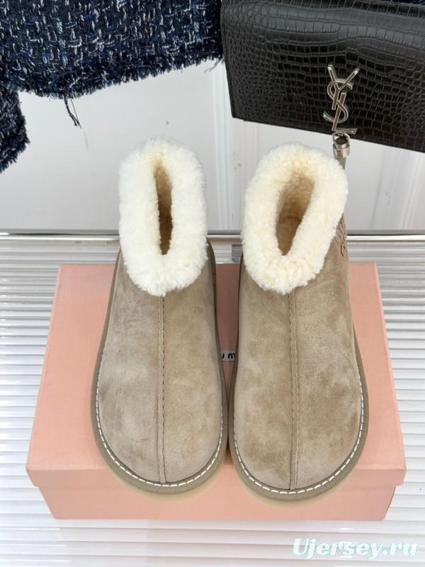 Miu Miu Retro Shearling Platform Snow Boots - KFY00300