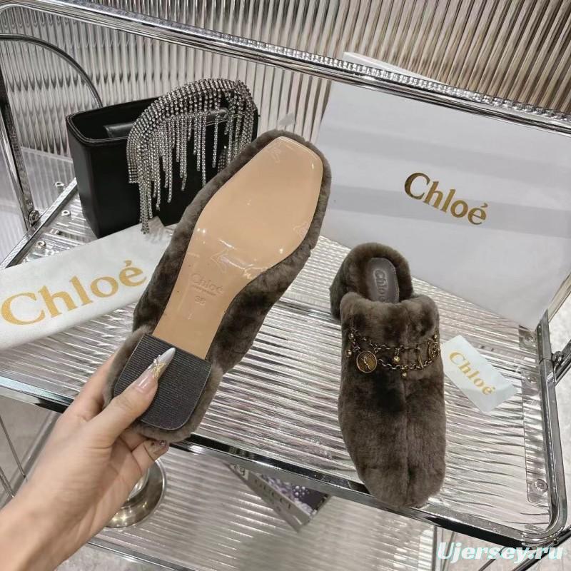 Chloe 2025/SS Genuine Fur Slides - LY00320