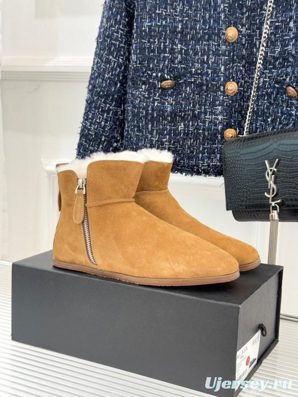 ALAIA Minimalist Side Zipper Retro Snow Boots - KFY00320