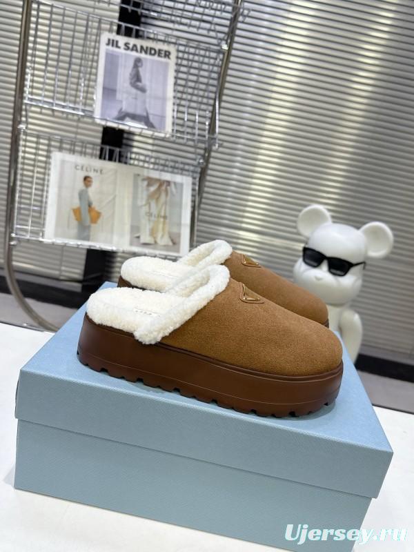 Prada Spring/Summer 2025 Iconic Shearling Slippers - KFY00280