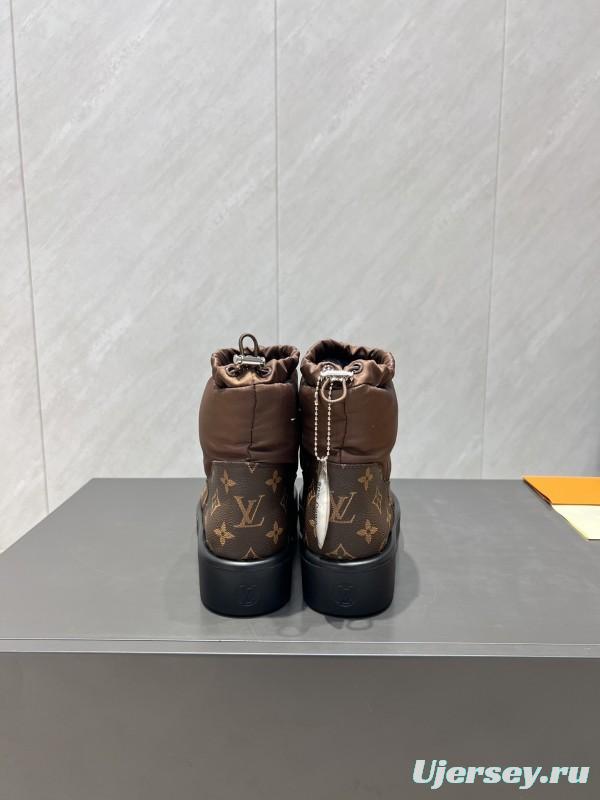 Louis Vuitton Winter Snow Boots Round Toe Thick Sole - KFY00310