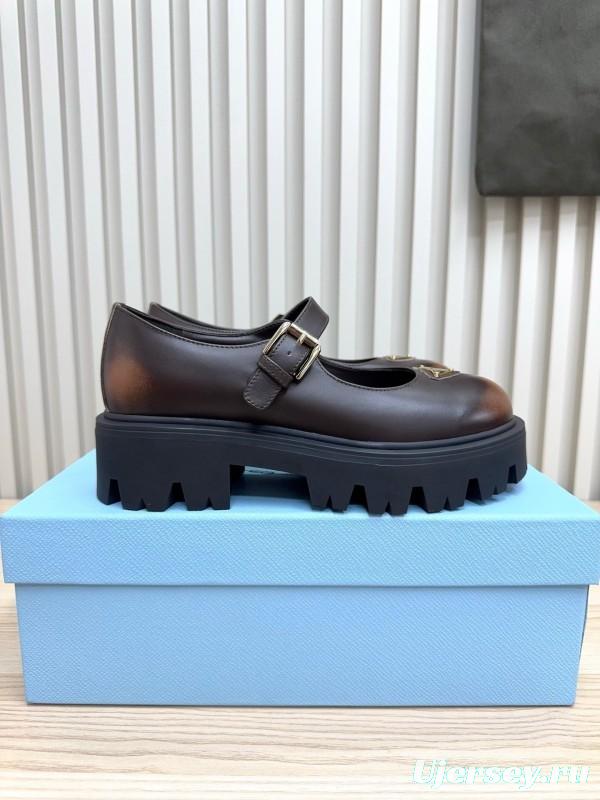 Prada 2025 SS Platform Mary Jane Shoes - LY00300