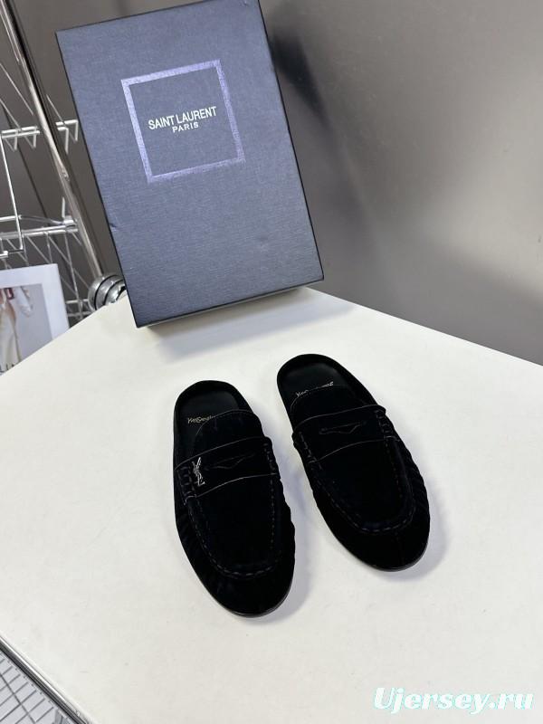 Saint Laurent Classic Loafer Mule Flats - KFY00320
