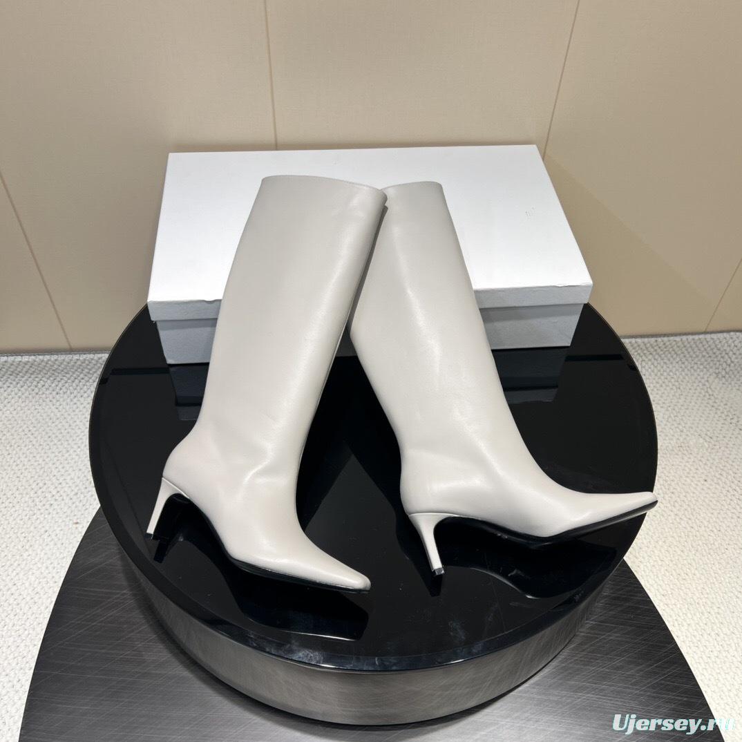 Khaite 2025 SS Square Toe Slip-On High Boots - KFY00490